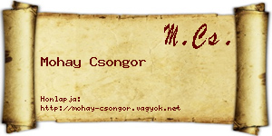 Mohay Csongor névjegykártya