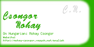 csongor mohay business card